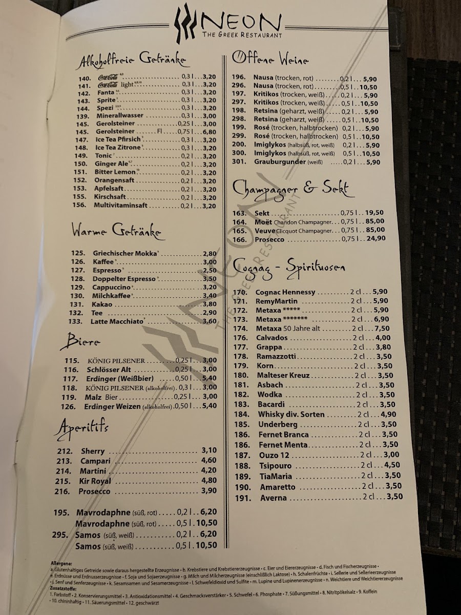 Restaurant Neon Menu - Image 1
