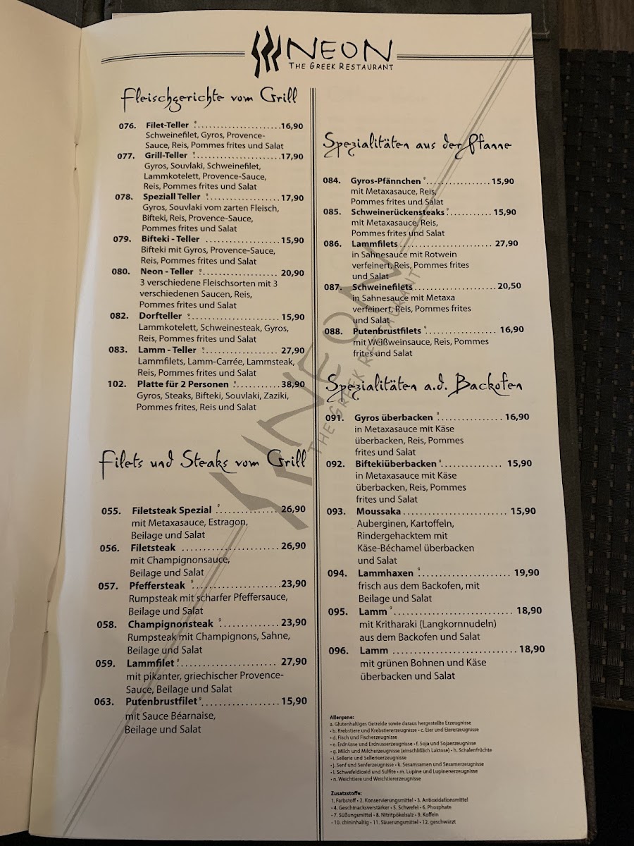 Restaurant Neon Menu - Image 2